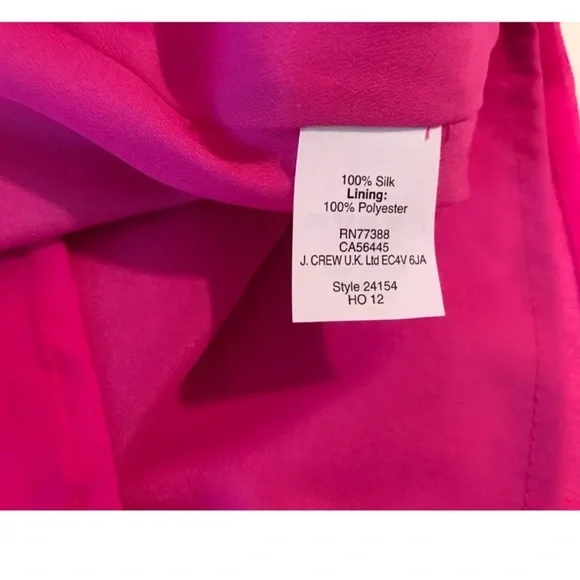 J. CREW Silk Bright Pink Gabby Top
Blouse Shirt - Picture 3 of 4